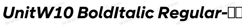UnitW10 BoldItalic Regular字体转换